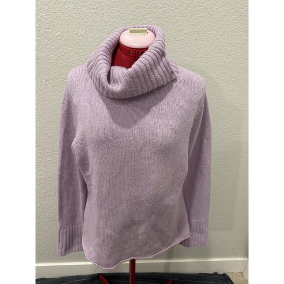 Fifth Avenue Light Purple Turtleneck 100% 2 Ply Cashmere Sweater Size Medium - Picture 1 of 6